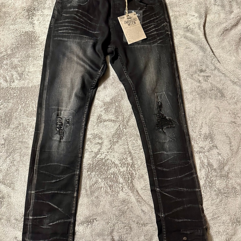 Smugglers Moon black denim jeans, waist 34, length 33